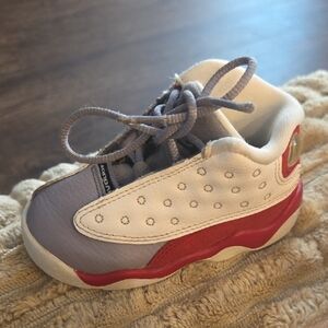 Nike Kids Sneakers in Red, White, and Gray